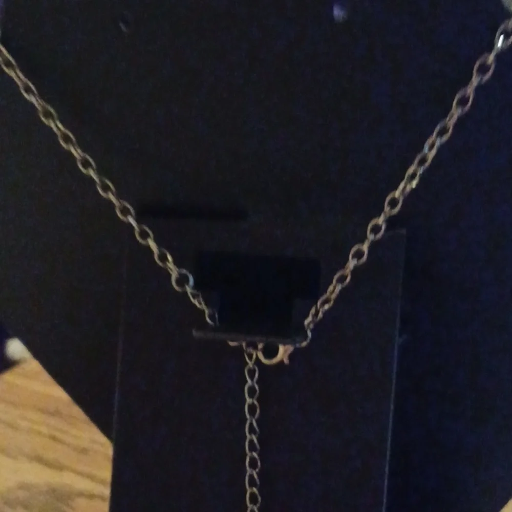 Emerald green octagon shape necklace